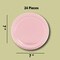 24 Count Light Pink Party Plates 7" Round Solid Color Paper Plates for Cake and Treats
